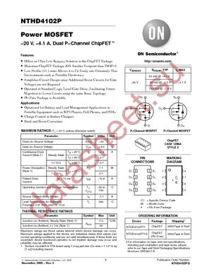 NTHD4102PT1G datasheet  